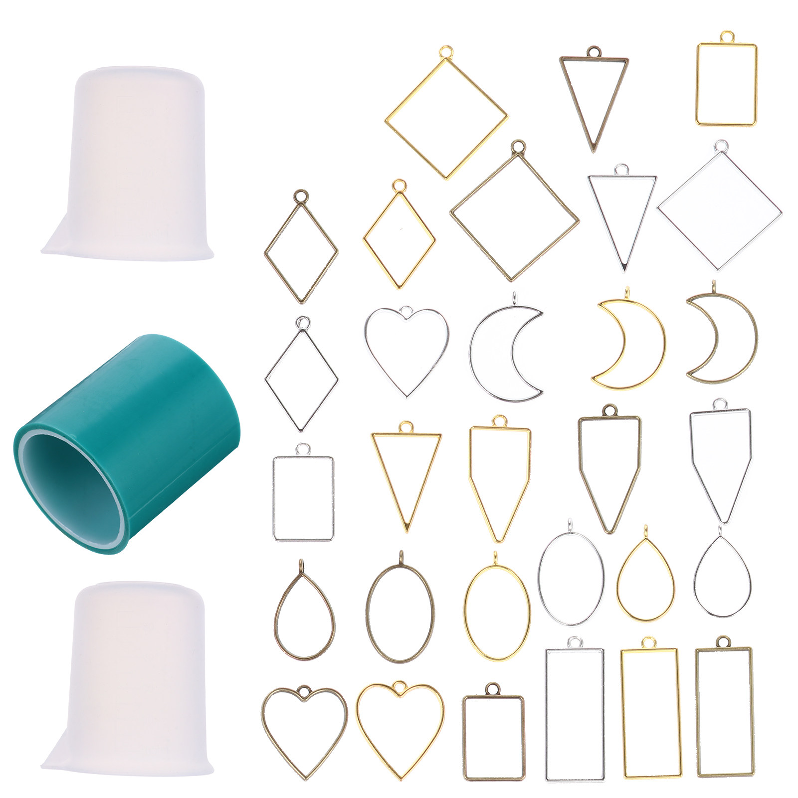 Resin Crafts Diy - 33-delige set metalen bedels, randhangers, doe-het-zelf