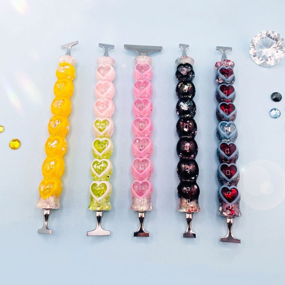 Resin Craft Ideas - Nieuwe hartvormige diamant schilderpen, glanzend hars,