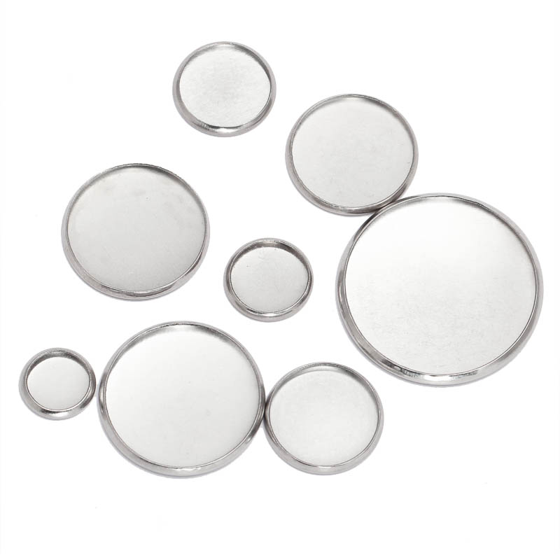 20 pcs Rvs Ronde Instellingen  - Bezels Set Pendant recensie en prijs