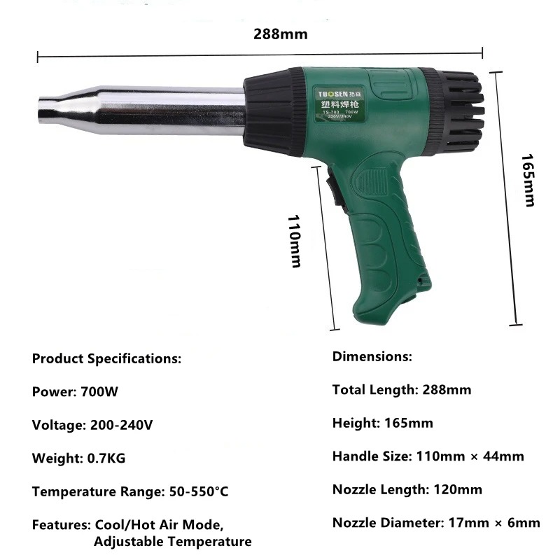 Heteluchtpistool op hoge tempe - Heat Gun Small recensie en prijs